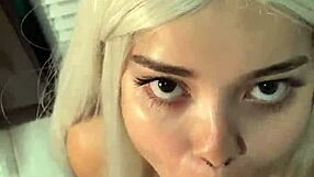 Blonde Witch Deepthroats Big Cock in Halloween Trance