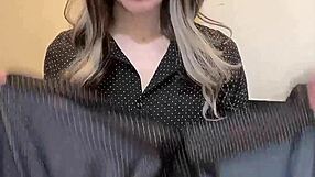 BITCHY CROSSDRESSER FINGERS ASS IN SILENT JERK OFF!