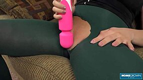brunette amateur cece mecta toys pussy then takes pov doggystyle pounding