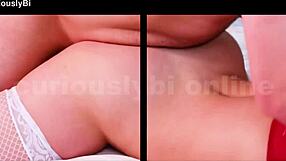 Femdom milf orders you to suck muscular guy's huge cock