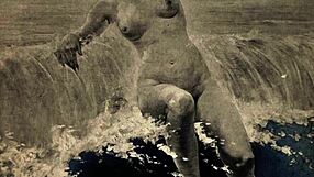 Vintage erotic drawings capture antique retro passion in detailed antique scenes
