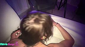 raina rae glows under strobes riding big cock in throbbing bedroom heat