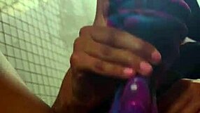latina hairy pussy cums hard fingering tight beaver with huge monster vibrator