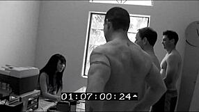 paulina james lustfully sucks two throbbing monster cocks deep