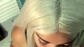 Blonde Witch Deepthroats Big Cock in Halloween Trance