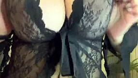 Thick Goth Latina Pawg's Heart Races Dancing in See-Through Lingerie