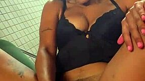 latina hairy pussy cums hard fingering tight beaver with huge monster vibrator