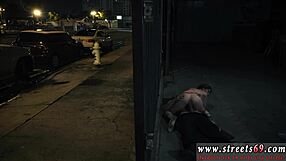 Rough teen gags deep on first choke while bound tight