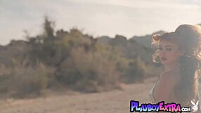 sadie's petite redhead body shows small boobs and hairy pussy outdoors