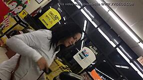2 Hot Moms Caught Shopping Candid Hidden Cam