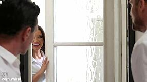 Nympho Teacher Monika Fox Invites Colleagues for DP Fuck Fest!