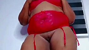 sexy plump ebony milf spreads fat ass in lingerie for you?