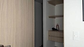Daniela Andrea masturbates spying muscular boss Duncant Saint shower fuck