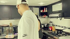 Chubby Boss Pays for Kitchen Fuck with Tiny Cock - Mia Montielth Part 1!