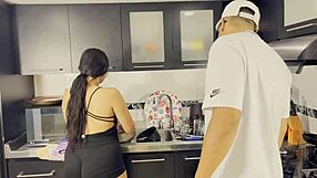 Chubby Boss Pays for Kitchen Fuck with Tiny Cock - Mia Montielth Part 1!