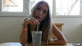 oh damn kat dior can't resist jon jon's big black cock in her kitchen!