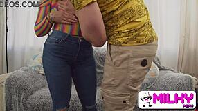 park dickflash lures busty spanish milf into deep cock sucking session