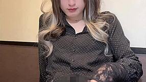 BITCHY CROSSDRESSER FINGERS ASS IN SILENT JERK OFF!