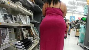 pink see thru dress hides phat booty candid voyeur tease