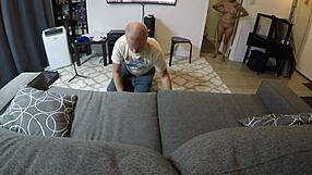 i choke on mandy mynxx deepthroat while she gags on my cock pov sofa