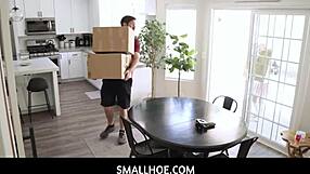 Tiny asian teen kimmy kimm sneaks neighbor inside for secret petite pounding session