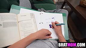 Stepmom Brennan Rush Outshines Homework with Latina Seduction