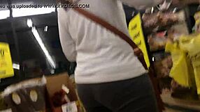2 Hot Moms Caught Shopping Candid Hidden Cam