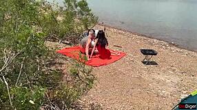 Gangbang BBQ Lake Fuck: Frying Meat While Banging Beauty!