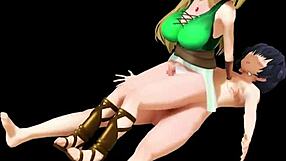 Big tits succubus dominates in femdom battle sim! Can you survive her booby game collection overload?