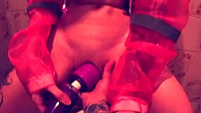 Bia Roman's tattooed ass plugged then cummed outdoors!