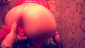 Bia Roman's tattooed ass plugged then cummed outdoors!