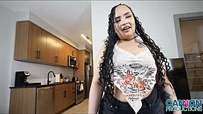 big booty mixed cutie sunny bunny rides boyfriend's monster cock doggystyle deepthroat