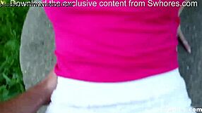 Juicy redhead teen whore fucked sideways on side road