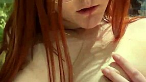 Novinha Ruiva Fingers Her Tight Pink Pussy in Sultry Lingerie Solo