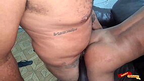 brazilian model takes double anal penetration from two studs