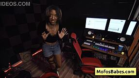 distracted sound engineer seduced by horny natural busty teen brunette nia bleu fucks her shaved wet pussy pov orgasm brett maker