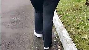 imagine walking with your miniskirt milf stepmom flashing big natural tits no panties tattoo voyeur tease?