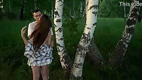 Fucking My Best Friend's Hot Girlfriend Hard In The Forest Again While He's Berry Picking