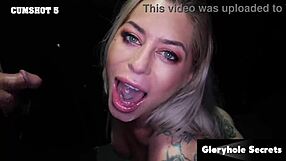 bambi blitz gulps loads through gloryhole first time ever