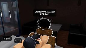 nagatoro gets ditched then meets huge bbc in roblox roleplay