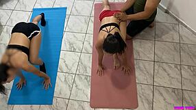 Stepdad Yoga Trains Hot Adopted Stepdaughters Then Pounds Them Hard