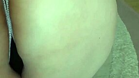British Mature Housewife's Upskirt Asshole Filled with Hot Cum