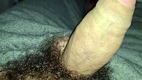 guy strokes his hairy cock all day long