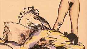 check out these vintage erotic drawings up close? retro heat in every stroke