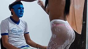 This 22-year-old guy stares as i dance like a total whore
