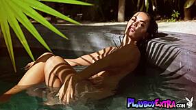 Why hide those big latina teen tits poolside, Claudia?