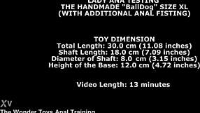 Lady Ana Gapes Narrow Ass with Balldog XL Dildo and Anal Fisting Orgasm