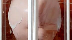 ever seen a sexy milf housewife shake her big ass in a steamy bathroom shower like this?