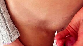 cum right on my shaved teen stepsister pussy eva myst? just the tip inside her tight hole feels so good