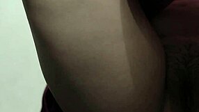 Wow, sexy teen's huge ass shakes wildly masturbating in purple satin nightie!